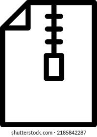 zip  Vector illustration on a transparent background.Premium quality symmbols.Stroke vector icons for concept and graphic design.