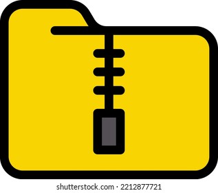 ilustración de zip Vector en un fondo transparente.Símbolos de calidad premium.Iconos vectoriales de trazo para el diseño de concepto y gráfico.