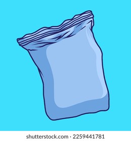 Ziplock Plastic Vector Illustration on Isolated Background