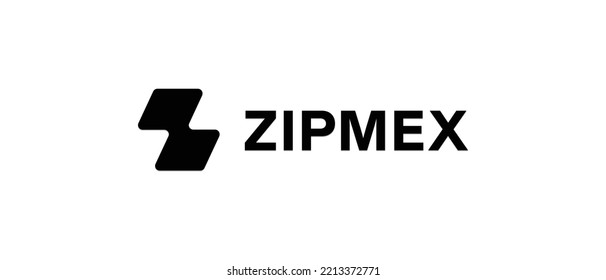 Zipmex Cryptocurrency ZMT token, Cryptocurrency logo banner on isolated background with text.