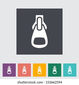 Zipp. Single flat icon. Vector illustration..