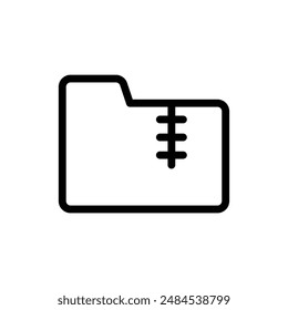 Zipped File Icon for Digital Compression, File Management, and Software Tools Graphics