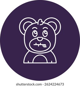 Diseño de icono de Vector de línea con cremallera