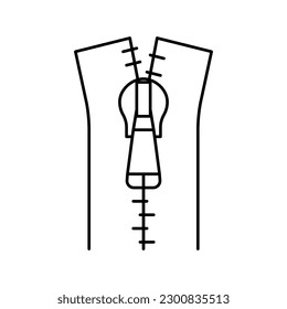 zipper accessory line icon vector. zipper accessory sign. isolated contour symbol black illustration