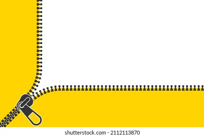 Zipper Background concept. Zipper lock banner. Fastener. Closing clasp. Vector illustration