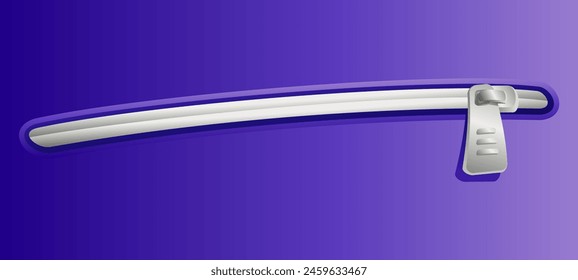zipper for blue clothes vector illustration