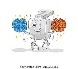 The Zipper Cheerleader Cartoon. Cartoon Mascot Vector