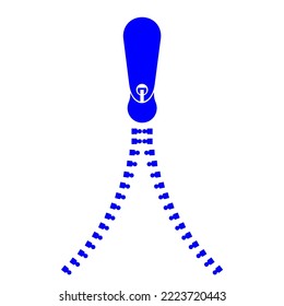 Zipper. Closed and opening zip. Zippered lock and unlock. Vector illustration