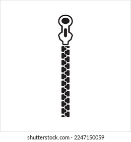 icono de cremallera para ropa, vector, ilustración, símbolo
