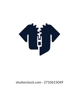zipper clothes logo design template