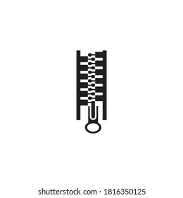 Zipper for clothing logo design vector template