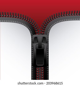 Zipper design over white background, vector illustration
