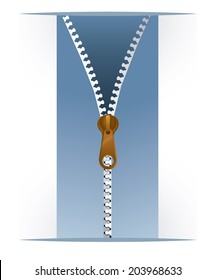 Zipper design over white background, vector illustration