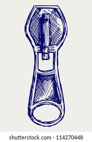 Zipper. Doodle style