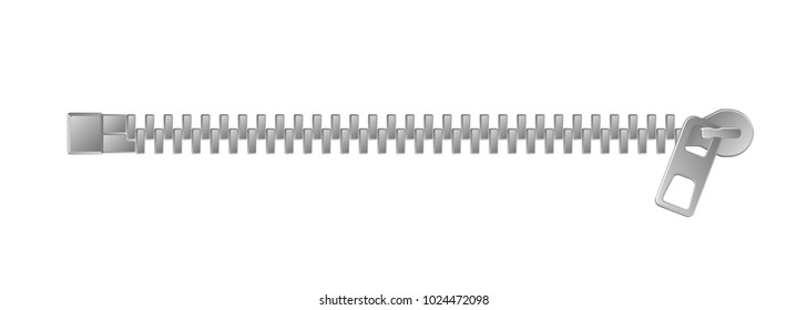 zipper / fastener vector illustration (horizontal) 