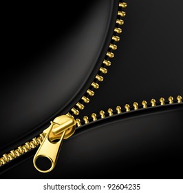 Zipper Gold Vector