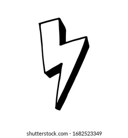 Doodle de dibujo manual del cierre. Elemento aislado en un fondo blanco. Ilustración vectorial de material.