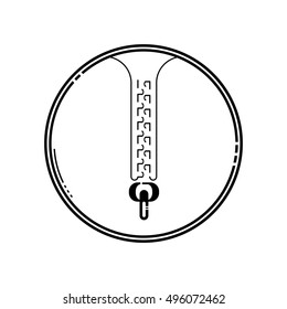 Zipper Icon, Can Use for Archive, Zipped File Icon, Download Compressed File Button, Thin Line Flat Style. Vector, Illustration