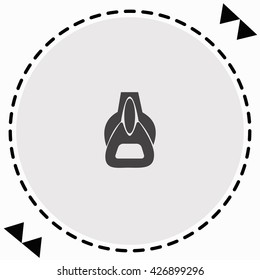 Zipper icon Flat Design. Isolated Illustration.