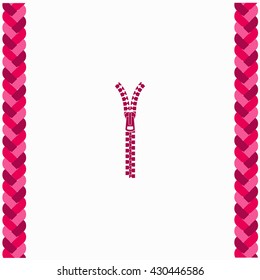 Zipper icon Flat Design. Isolated Illustration.
