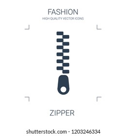 zipper icon. high quality filled zipper icon on white background. from fashion collection flat trendy vector zipper symbol. use for web and mobile
