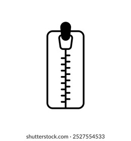 Zipper icon isolated on a white background. Vector illustration.