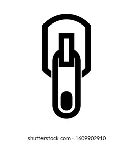 zipper icon isolated sign symbol vector illustration - high quality black style vector icons
