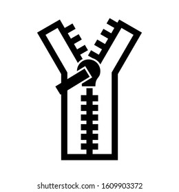 zipper icon isolated sign symbol vector illustration - high quality black style vector icons
