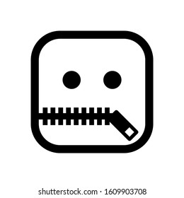 zipper icon isolated sign symbol vector illustration - high quality black style vector icons
