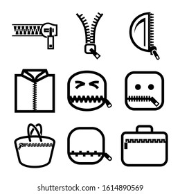 zipper icon isolated sign symbol vector illustration - Collection of high quality black style vector icons
