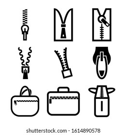 zipper icon isolated sign symbol vector illustration - Collection of high quality black style vector icons
