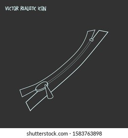 Zipper icon line element. Vector illustration of zipper icon line isolated on clean background for your web mobile app logo design.