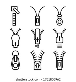 zipper icon or logo isolated sign symbol vector illustration - Collection of high quality black style vector icons
