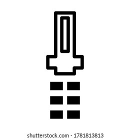 Zipper-Symbol oder Logo einzeln auf Zeichen, Vektorgrafik - hochwertige Vektorsymbole mit schwarzem Hintergrund

