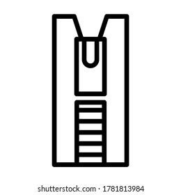 icono de cremallera o logotipo símbolo de signo aislado ilustración vectorial - iconos vectoriales de estilo negro de alta calidad
