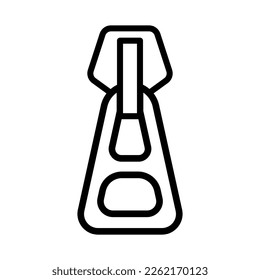Zipper Icon Outline Vector Illustration