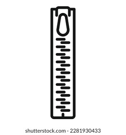 Zipper icon outline vector. Wool knit. Thread ball