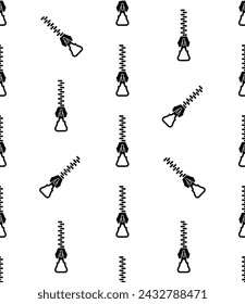 Icono de cremallera Patrón sin costura, Ilustración de arte vectorial de cierre de cremallera