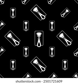 Zipper Icon Seamless Pattern, Zip Fastener Icon Vector Art Illustration
