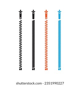 Zipper Icon Set Vector Design.