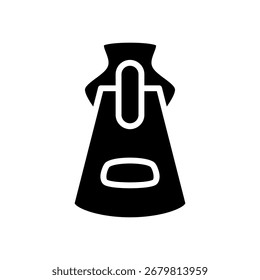 Reißverschluss-Symbol, einfacher flacher Stil, Vektorgrafik, Symbol, Design-Logo-Vorlagen-Piktogramm, für ui oder ux einzeln auf Weiß für mobile App, bearbeitbar