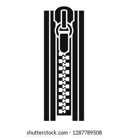 Zipper icon. Simple illustration of zipper vector icon for web design isolated on white background