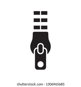 zipper icon in trendy flat design 