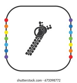 Zipper icon, vector design element