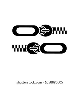 zipper icon, vector illustration