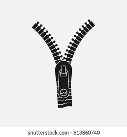 Zipper icon. Vector illustration.