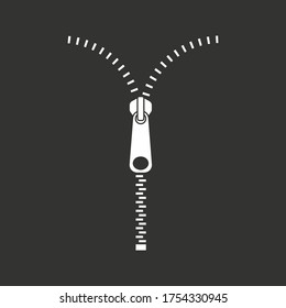 zipper icon. Vector illustration. editable.