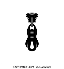 Zipper Icon, Zip Fastener Icon Vector Art Illustration