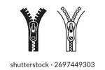 Zipper icons with transparent background