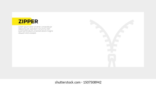 ZIPPER AND ILLUSTRATION ICON CONCEPT